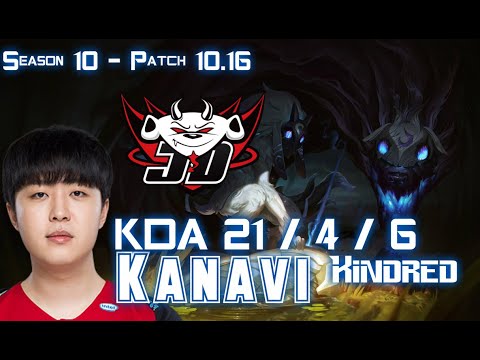JDG Kanavi KINDRED vs NIDALEE Jungle - Patch 10.16 KR Ranked