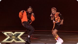 Acacia &amp; Aaliyah sing Big For Your Boots/ Shutdown | Live Shows Week 6 | X Factor UK 2018