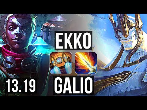 EKKO vs GALIO (MID) | 8/0/2, 2.7M mastery, 7 solo kills, 1000+ games | EUW Diamond | 13.19