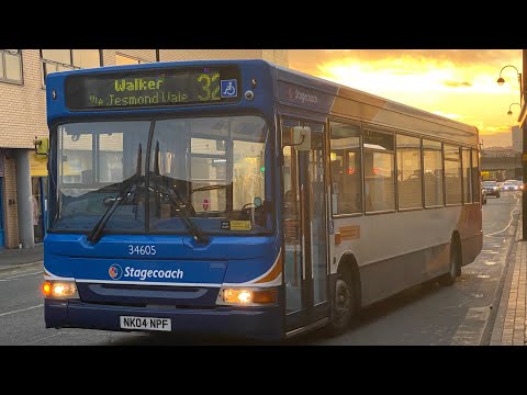 Stagecoach Newcastle Dennis Dart 34605 On 32 To Walker