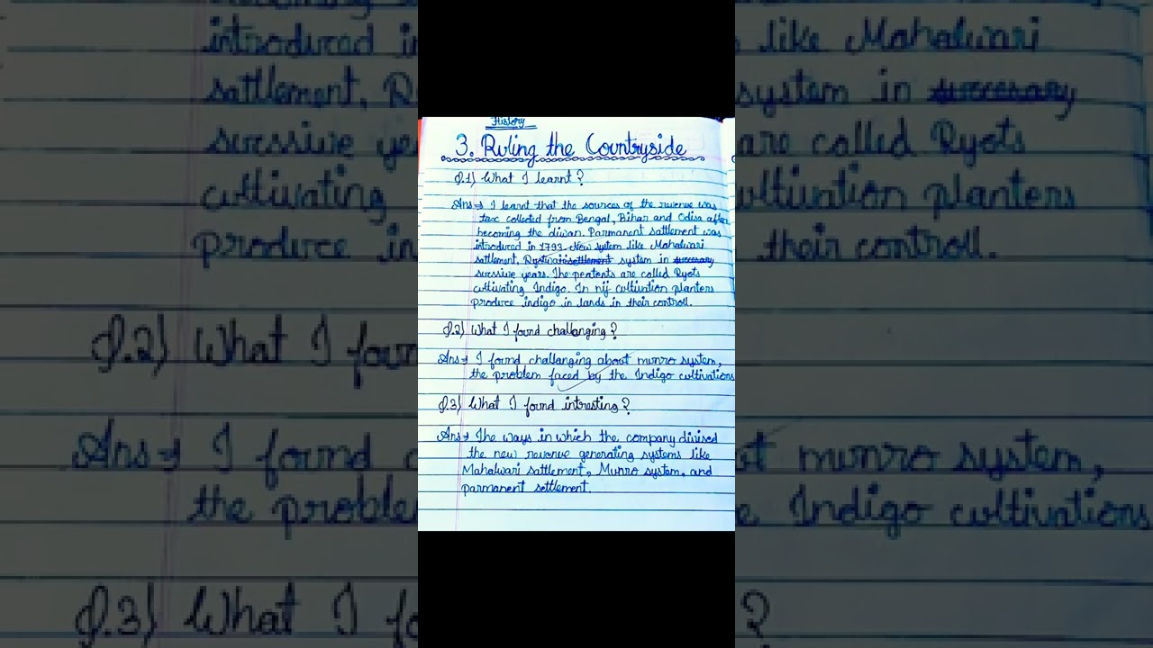 Ch-3 Ruling The Countryside || History || learners Diary || CBSE