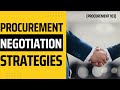 Procurement Negotiation Strategies