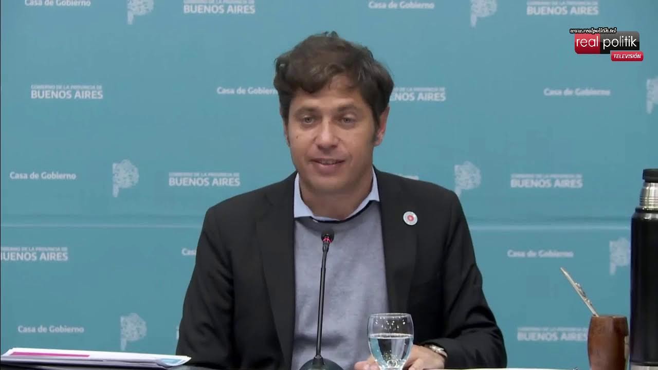 Kicillof, Homero Giles y Nicolás Kreplak realizaron anuncios desde la Casa de Gobierno
