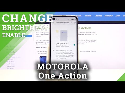 Adjust Screen Brightness on MOTOROLA One Action