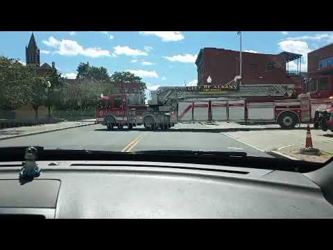 City of Albany Full station response for a porch fire