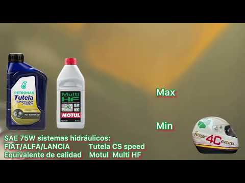 Alfa Romeo 4C Verificar el nivel de Motul HF en el depósito de aceite hidráulico.