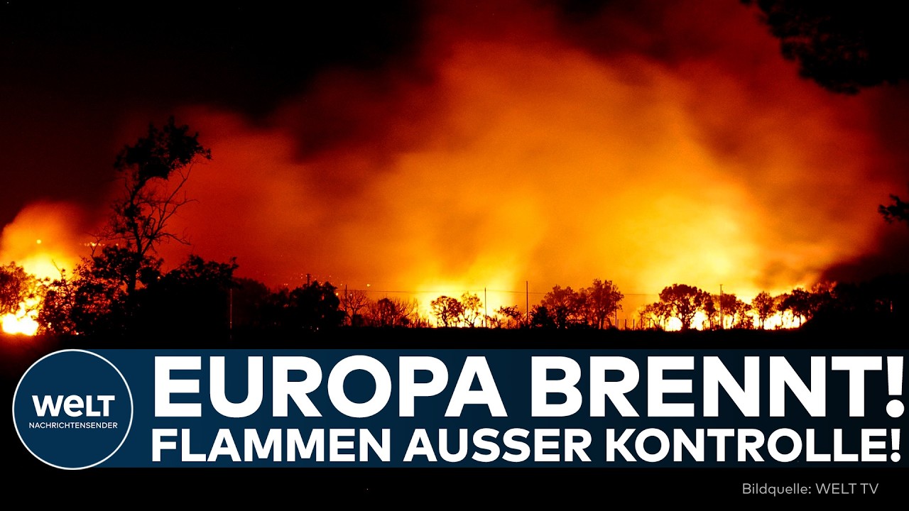 FEUER-KATASTROPHE: Gewaltige Feuerfront frisst sich unaufhaltsam durch Frankreich und Spanien!