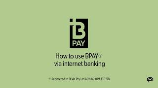 How to use BPAY via internet banking