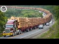 Extreme Dangerous Big Logging Wood Truck Driving Skill Fastest Chainsaw Cutting Tree Machines 29