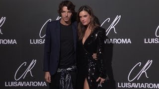 Alessandra Ambrosio and Nicolo Oddi at the CR Fashion Book x LuisaViaRoma Photocall in Paris