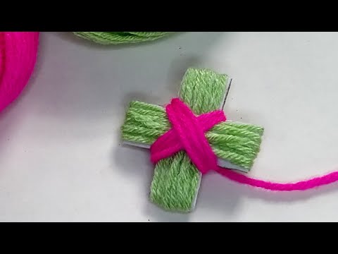 Amazing Hand Embroidery Flower Craft ideas with Woolen Yarn | Easy Hand Embroidery Flower Tutorial