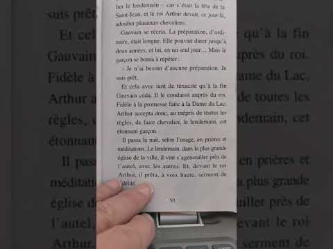 Lecture du 1er chapitre de LANCELOT dans le livre des chevaliers de la table ronde