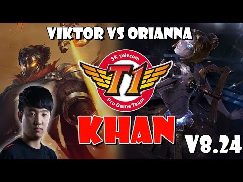 [ SKT T1 Khan ] - Viktor vs Orianna Top - Patch 8.24 KR Ranked - KDA 9/1/2