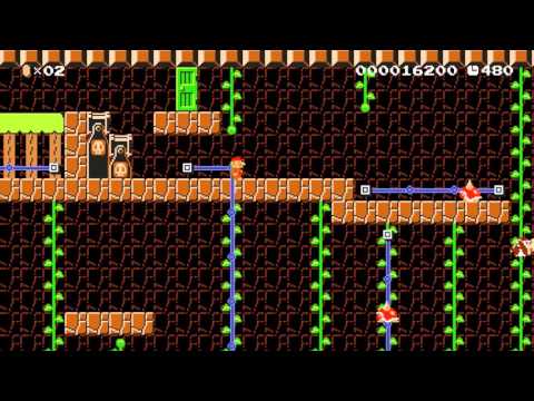 Super Mario Maker: Player Course "Mario's Trip Into DK Jr's World" [1080 HD]