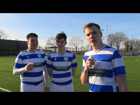 Voor aanvang, in de rust en na afloop sv Spakenburg JO19-1 -  vv DOVO JO19-1.