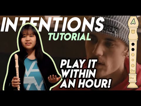 (Easy) INTENTIONS Recorder/Flute Tutorial - Justin Bieber