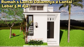 Desain Rumah Tipe Mezzanine 5x8 Meter Cantik Dan Dalamnya Bikin Jatuh Cinta !