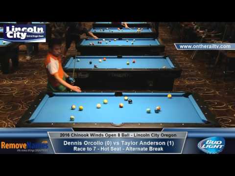 Dennis Orcollo vs Taylor Anderson Part 1 of 2 - 2016 CWO 8 Ball Championships