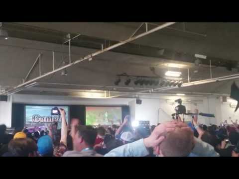 Crowd reaction - n0ne beating Mew2King at GOML2016