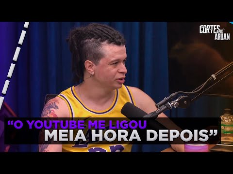 ARUAN FALA SOBRE TER CORTADO A PLACA DO YOUTUBE - Cortes do Aruan