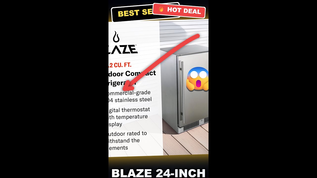 Blaze 24-Inch Outdoor Rated Compact Refrigerator Review | 5.5 Cu Ft Stainless Steel Fridge with LED Lighting