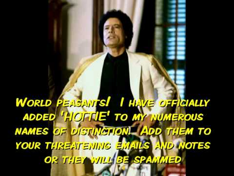 Qaddafi Dictates Fashion