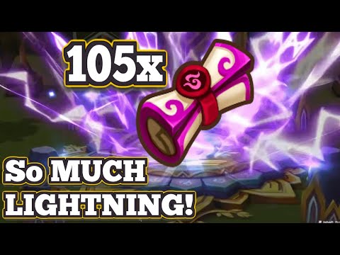 Most Lightnings I've EVER Seen in 105 LD Scrolls! - Summoners War