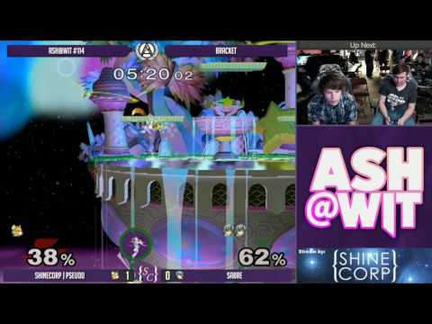 ShineCorp | Pseudo (Fox) vs SabrE (Falco, Marth) - ASH@WIT #114 Melee Bracket