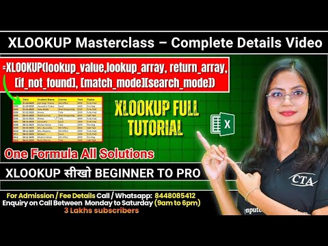 XLOOKUP Full Tutorial in One Shot | Master XLOOKUP Full Course | One Formula All Excel Solution |CTA