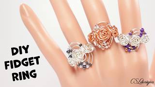 How to make your own fidget jewelry 😍 ⎮ Triple rose wirework fidget ring tutorial