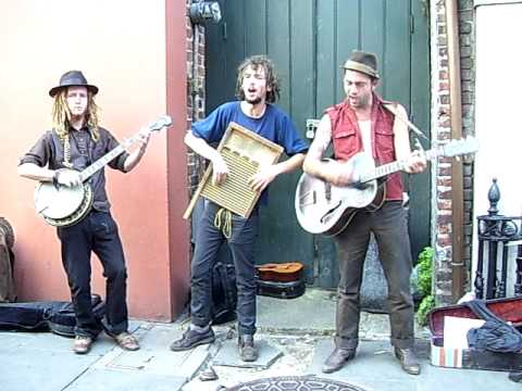 TH Performing with Street Musicians