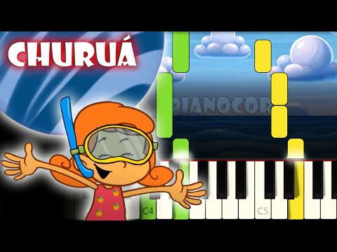 Churuá - 3 Palavrinhas | Tutorial de Piano | Karaoke