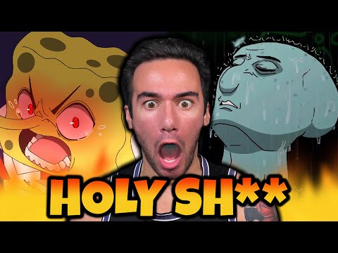SPONGEBOB ANIME OPENINGS !?!? (FIRST TIME REACTION)