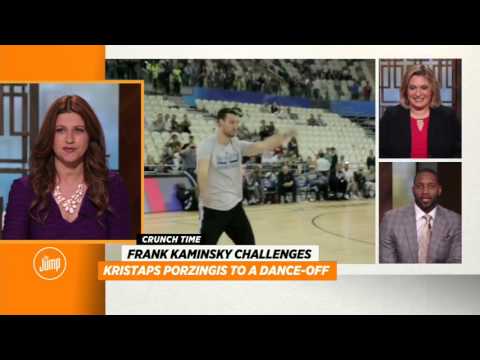 Kaminsky challenges Porzingis to a dance-off