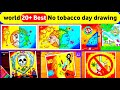 No Smoking Easy Drawing / No Tobacco Day Poster Drawing / World No Tobacco Day Drawing