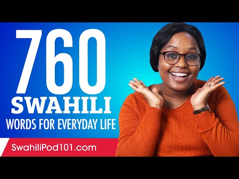 760 Swahili Words for Everyday Life - Basic Vocabulary #38
