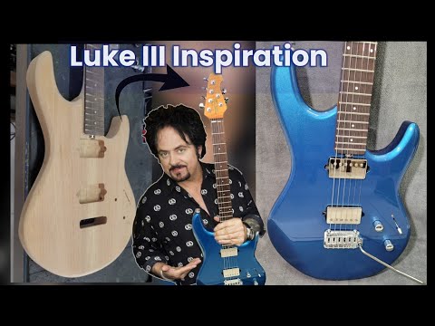 Guitarra Modelo Luke III inspiration - Luthieria Aguiar - Pintura Azul Metalizado