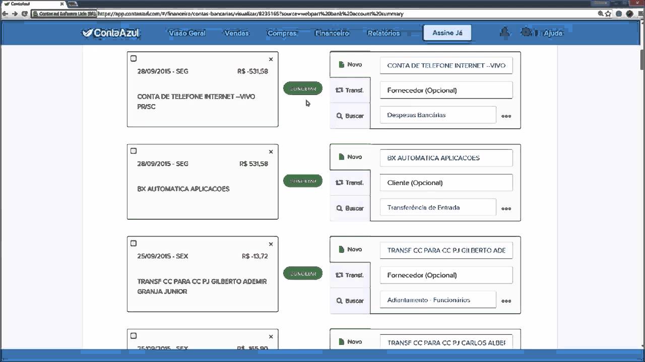 [Treinamento] Conciliação bancária