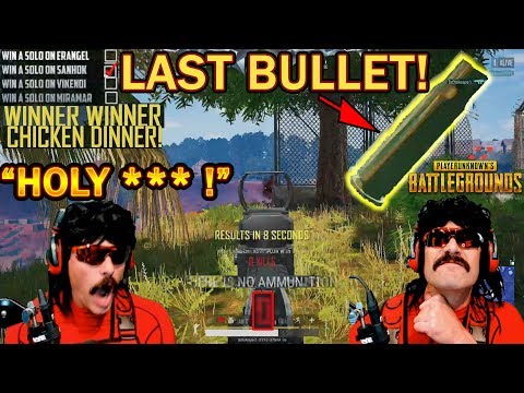 DrDisrespect's MOST INTENSE PUBG Win! (Last Bullet Kill!) - Triple Threat Challenge!