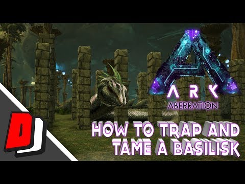 SUPER EASY SOLO BASILISK TAME!! - ARK ABERRATION - HOW TO TRAP AND TAME A BASILISK!!