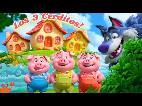 LOS TRES CERDITOS y EL LOBO FEROZ Cartoons en Espanol para Ninos