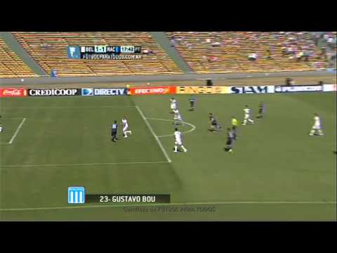 Gol de Bou. Belgrano 1 - Racing 1. Fecha 9. Torneo Primera División 2014. FPT.