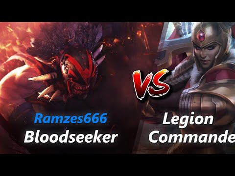 Ramzes666 safelane Bloodseeker vs Legion Commander/Hoodwink | First 10 minutes