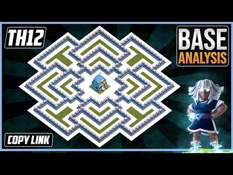 THE Best TH12 HYBRID / TROPHY Base 2025!! COC TownHall 12 (TH12) Trophy Base Design – Clash of Clans