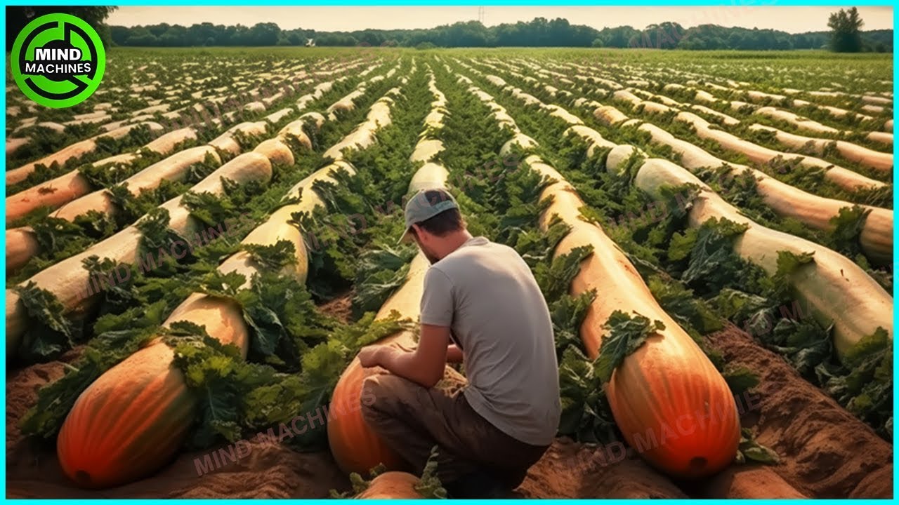 The Most Modern Agriculture Machines That Are At Another Level , How To Harvest Pumkins In Farm
