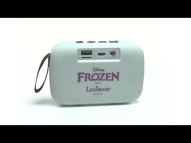 Vídeo relacionado con LEXIBOOK, Frozen, Altavoz Bluetooth portátil, Inalámbrico, USB, Tarjeta SD, Batería Recargable, Azul/Morado, BT018FZ