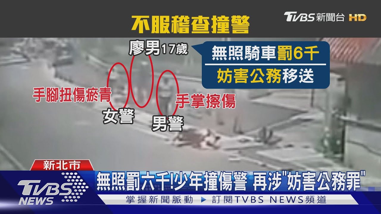 哪來的膽!無照騎車憂扣車 衝路檢撞傷2警