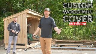 Building a custom wood mill cover with downed Tree from my Backyard