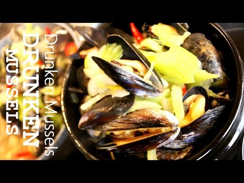 How To Make Drunken Mussels | Moules Marinieres with Wine | Belgian Mussels --- Moules Frites Recipe