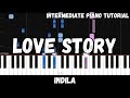 Indila Love Story Intermediate Piano Tutorial